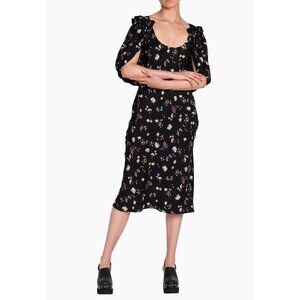 Stella McCartney  Disty Draped Floral Midi-Dress Size 40/ S